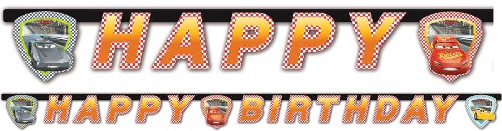 Globos Europe Bv „GoDan Banner Cars 3“ – vieno dydžio su gimtadieniu