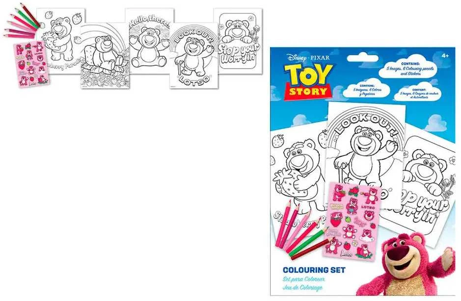 Kids Licensing Disney Pixar Toy Story Lotso Colouring Set with notebook