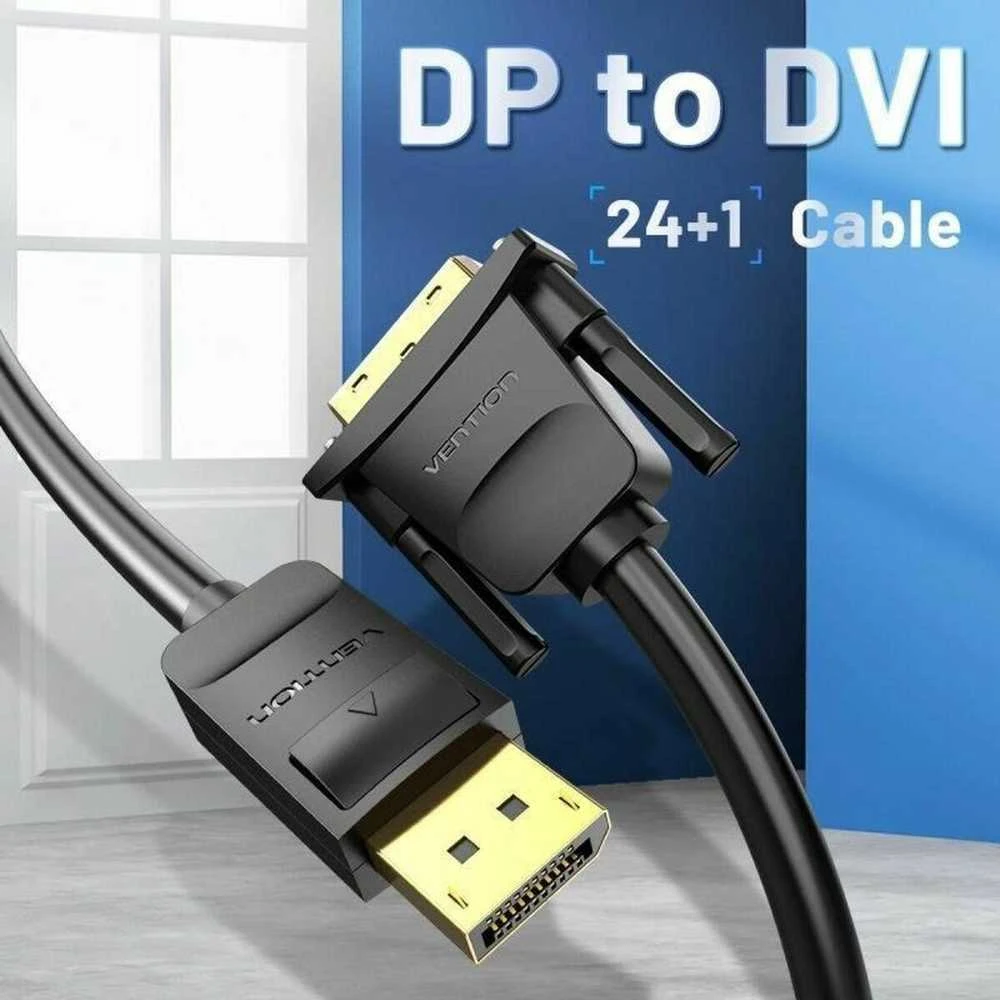 Vention DisplayPort į DVI 24+1 laidas su paauksuotomis jungtimis