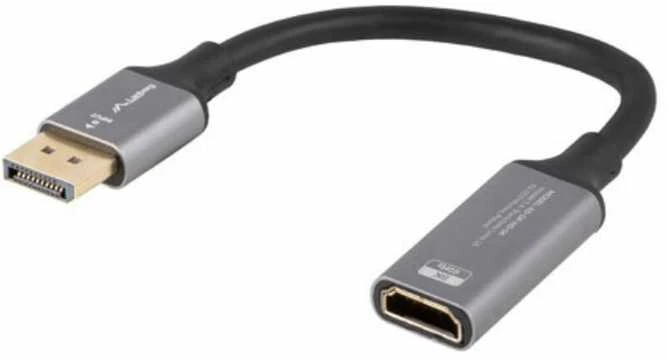 Lanberg adapter Displayport - HDMI 8K 20cm sidabrinė