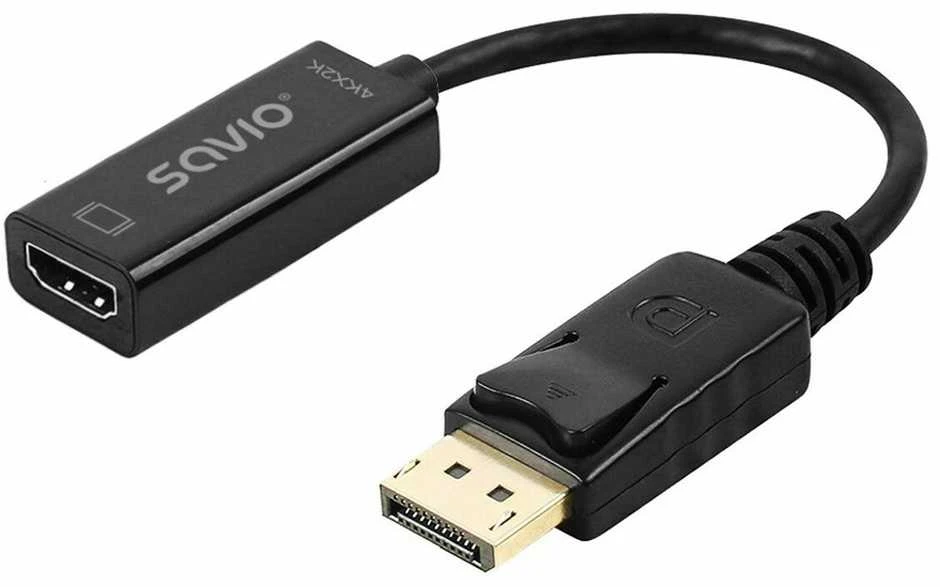 Adapteris Savio DisplayPort (M) v1.2 – HDMI A (F) v1.4, 4K, AK-62