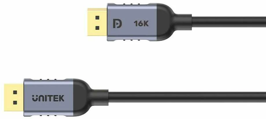UNITEK C1628GY01-1M DisplayPort cable Juodas, Pilkas
