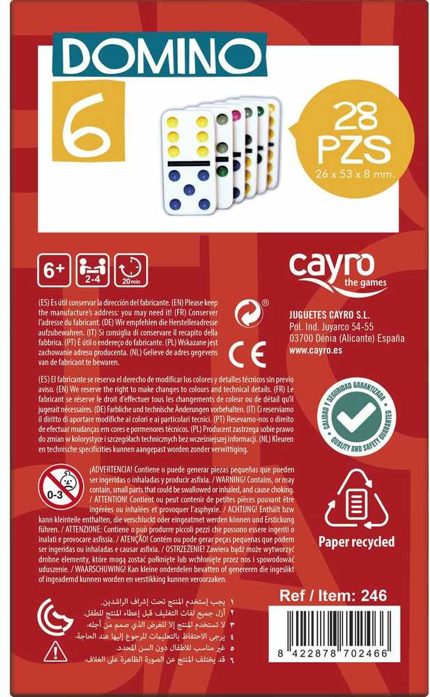 G3 Stalo žaidimas domino su 6 taškais
