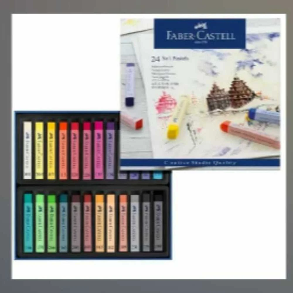 Pastelinės kreidelės Faber-Castell Goldfaber, 24 spalvos