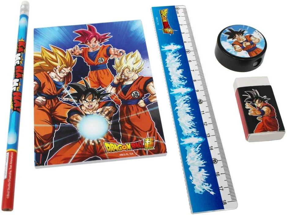„Dragon Ball Kamehame“ 5 dalių kanceliarinių prekių rinkinys