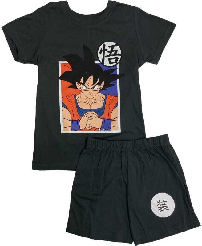 „Dragon Ball Saiyan Juodas“ vaikiška trumpa pižama 6 metai / 116 cm