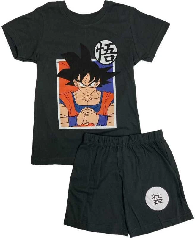 „Dragon Ball Saiyan Juodas“ vaikiška trumpa pižama 7 metai / 122 cm
