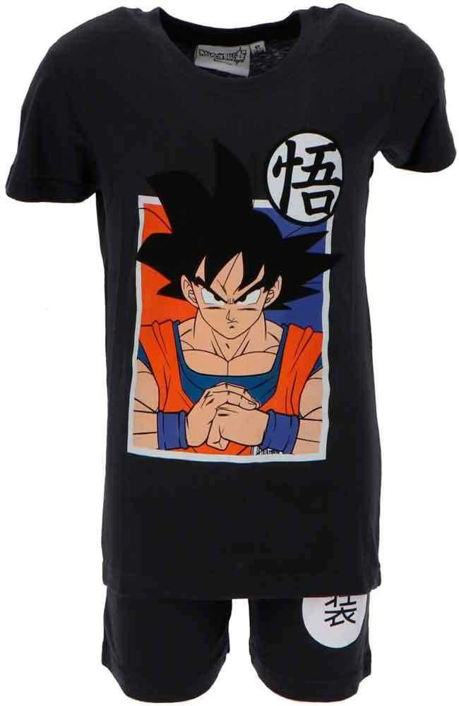 „Dragon Ball Saiyan Juodas“ vaikiška trumpa pižama 7 metai / 122 cm