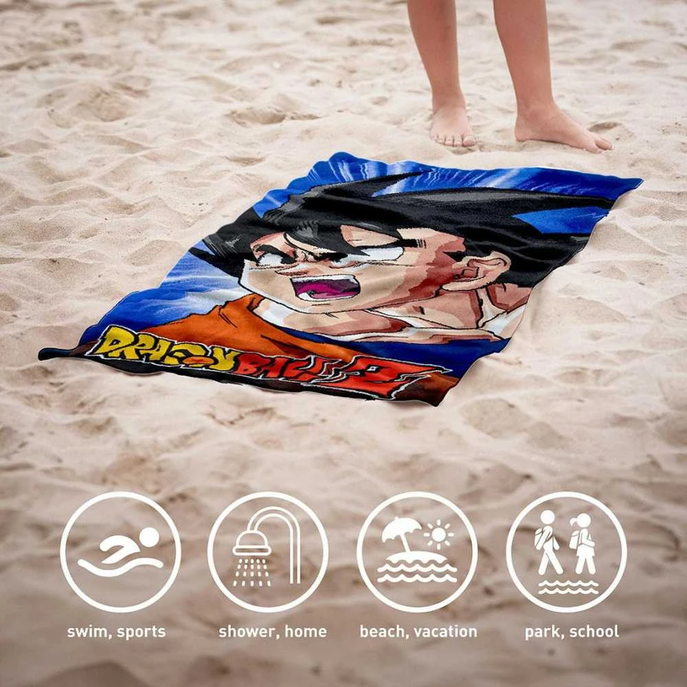 Paplūdimio rankšluostis Dragon Ball Spalvotas 100 % poliesteris