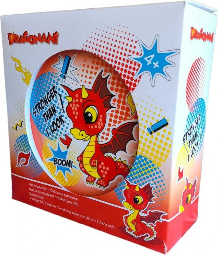 Dragon Drakonas Drakonas, BOOM vakarienės rinkinys, mikro plastiko rinkinys dėžutėje