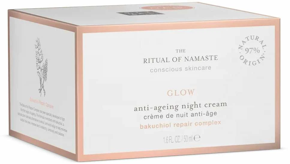 Rituals The Ritual Of Namaste Glow Anti-Ageing Night Kreminis jauninamasis naktinis veido kremas, 50 ml