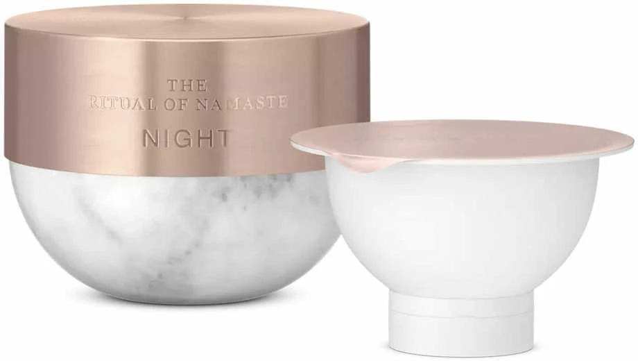 Rituals The Ritual Of Namaste Glow Anti-Ageing Night Kreminis jauninamasis naktinis veido kremas, 50 ml