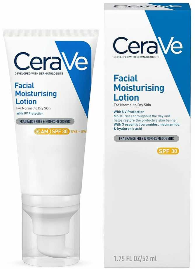 Drėkinamasis veido losjonas Cerave Spf25, 52 ml