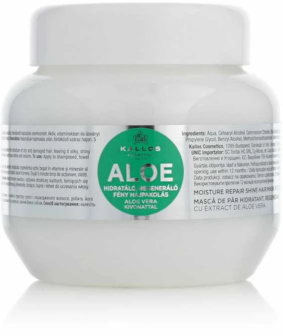 Kallos Cosmetics Aloe Vera Hair Mask moterims, 275 ml