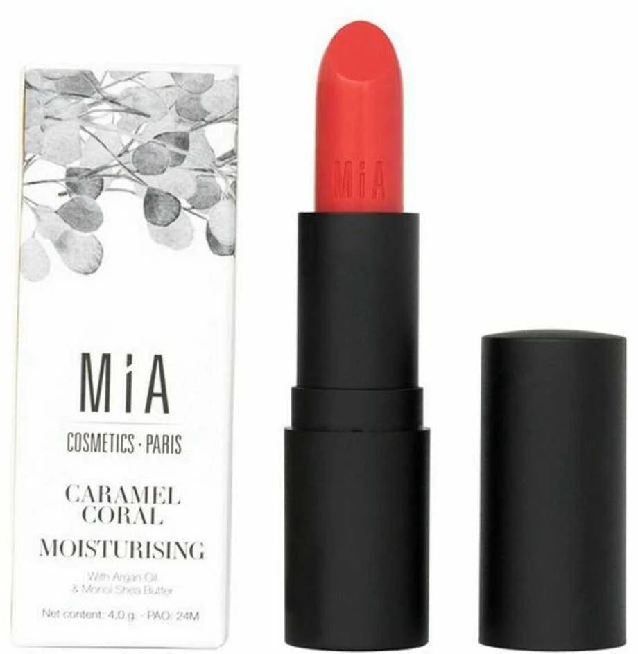"Mía Cosmetics" drėkinamieji lūpų dažai 509-Caramel Coral 4g