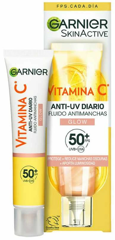 Garnier Skinactive Vitamina C Fluido Antimanchas Spf50 Glow, 40 ml