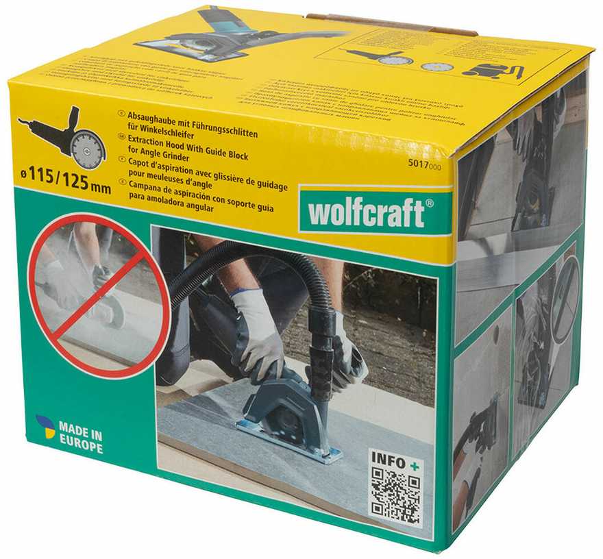 „Wolfcraft“ dulkių dangtelis su kreiptuvu kampiniams šlifuokliams (1 vnt.) (WF5017000)