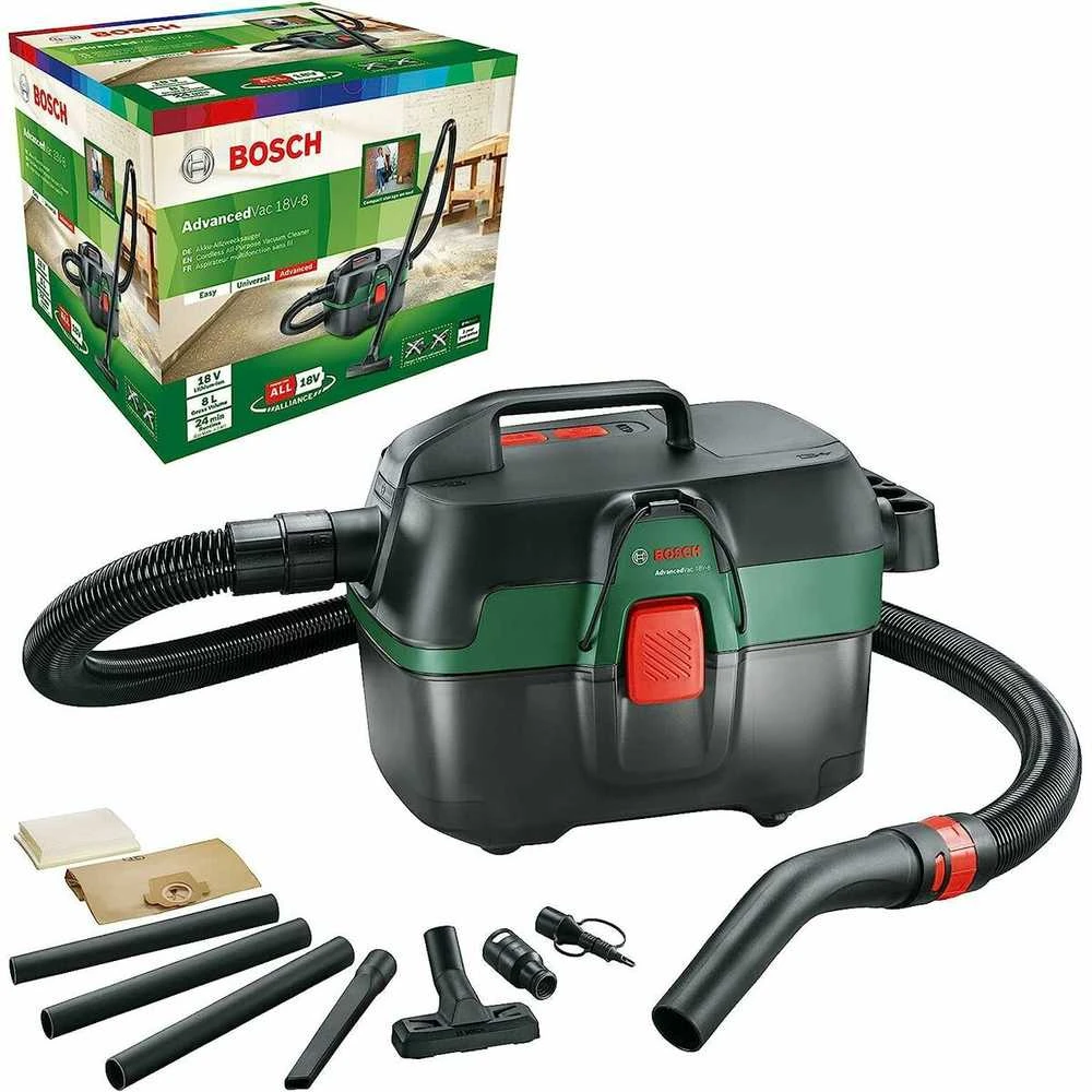 Akumuliatorinis dulkių siurblys Bosch AdvancedVac 18V-8, be akumuliatoriaus ir įkroviklio