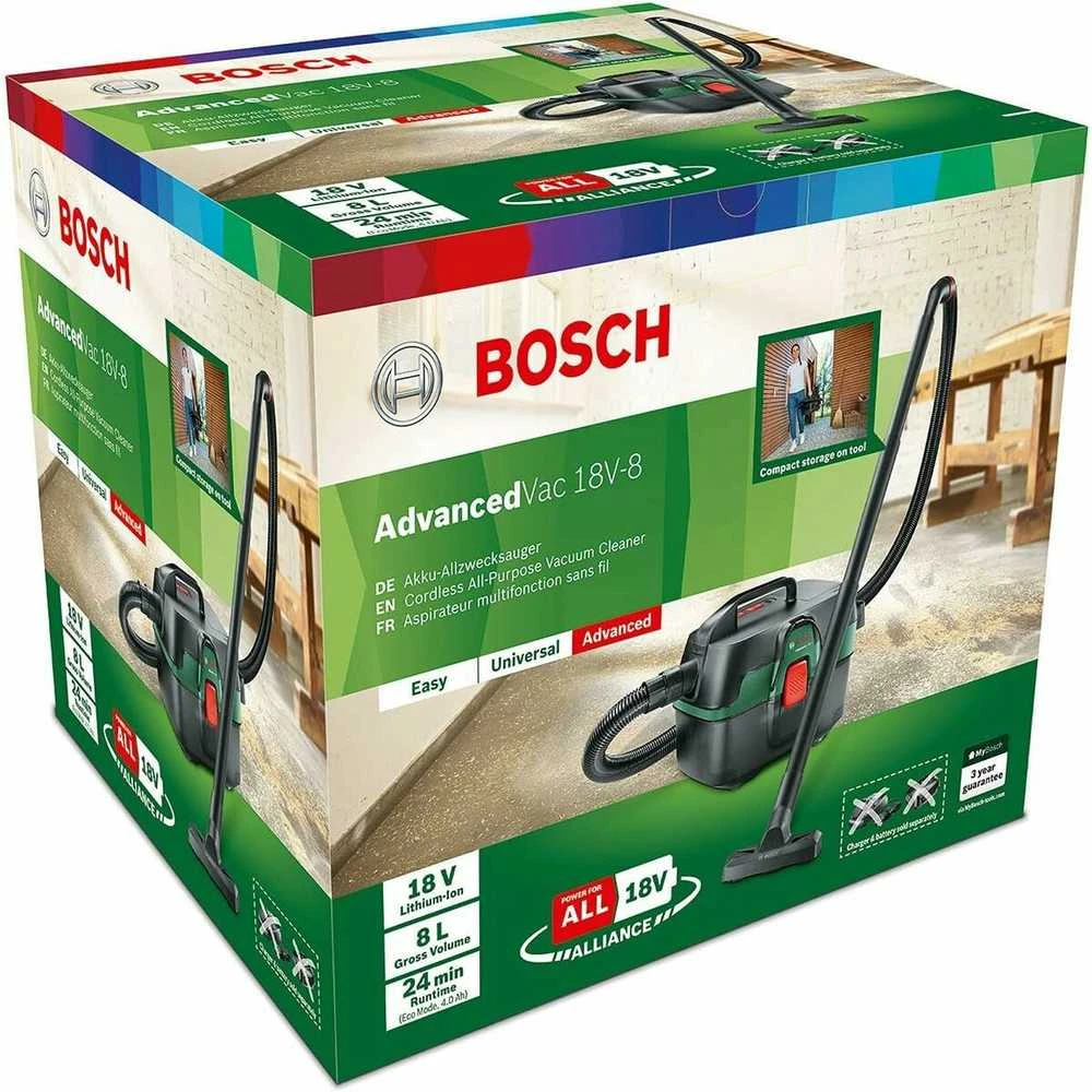 Akumuliatorinis dulkių siurblys Bosch AdvancedVac 18V-8, be akumuliatoriaus ir įkroviklio