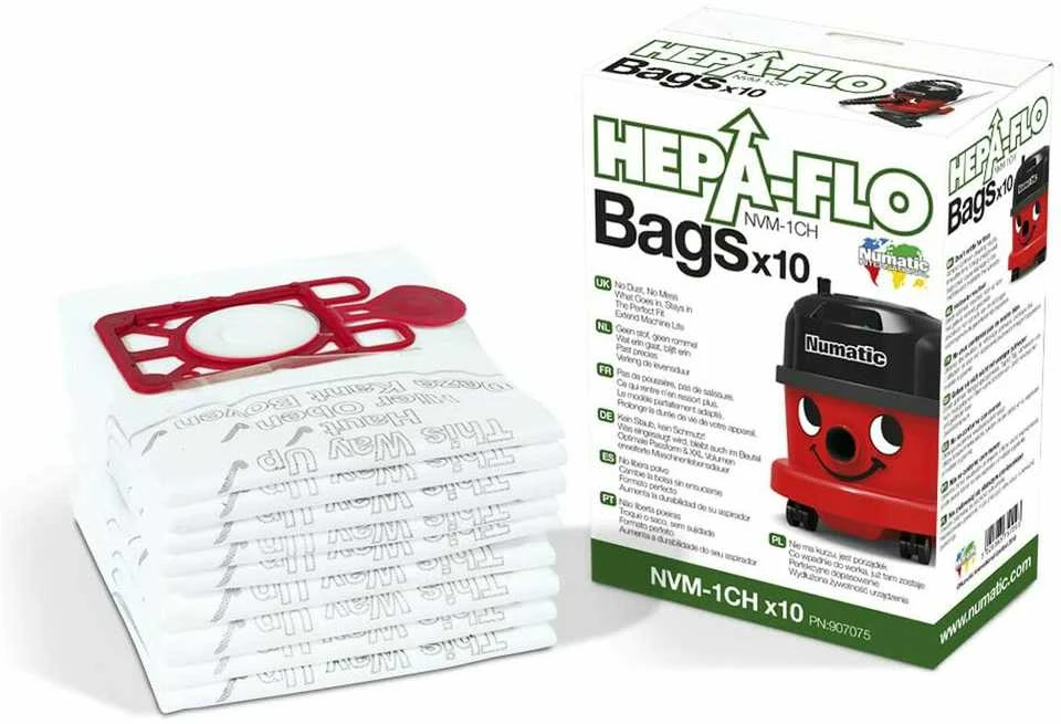 Dulkių maišeliai Numatic HEPA-FLO NVM1CH 10vnt. Henry/James siurbliams
