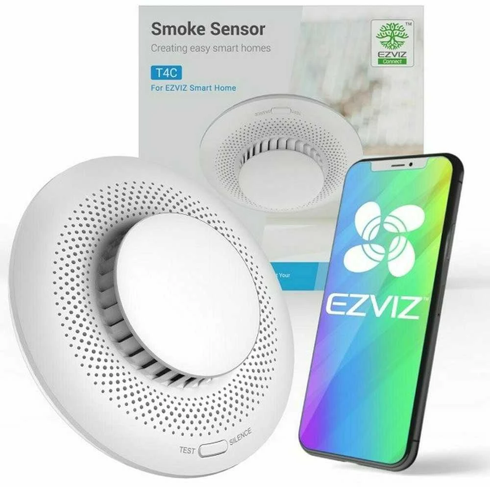 EZVIZ Wireless Smoke Sensor, Baltas | CST4C