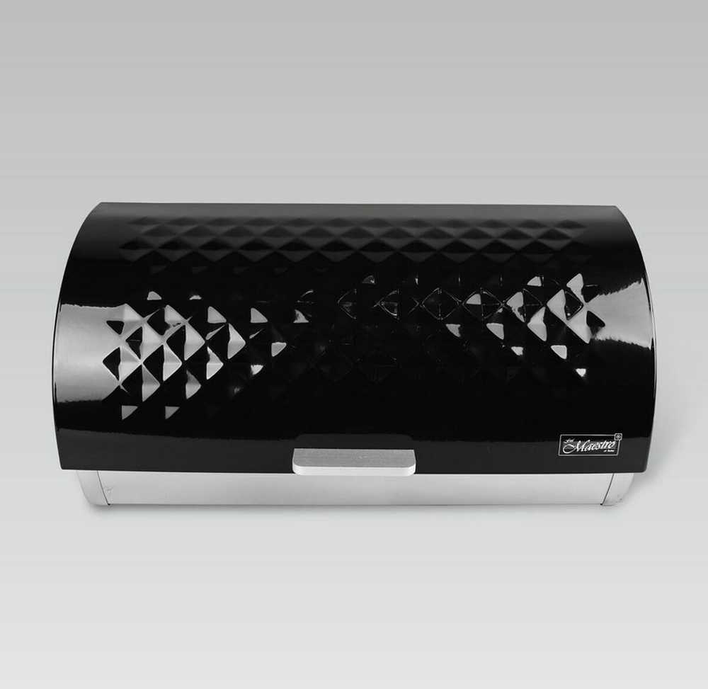 Maestro breadbox juodas MR-1676