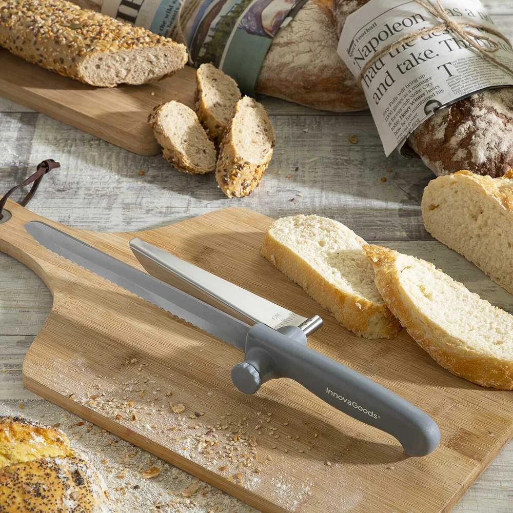 „InnovaGoods“ duonos peilis su „InnovaGoods Kutway“ reguliuojamu pjaustymo vadovu