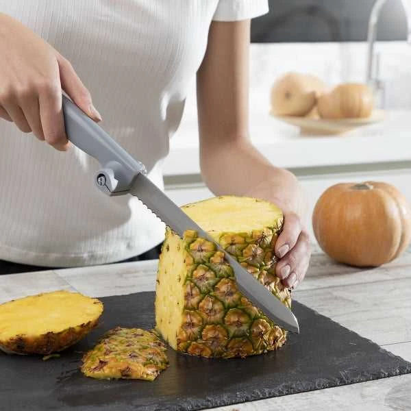 „InnovaGoods“ duonos peilis su „InnovaGoods Kutway“ reguliuojamu pjaustymo vadovu