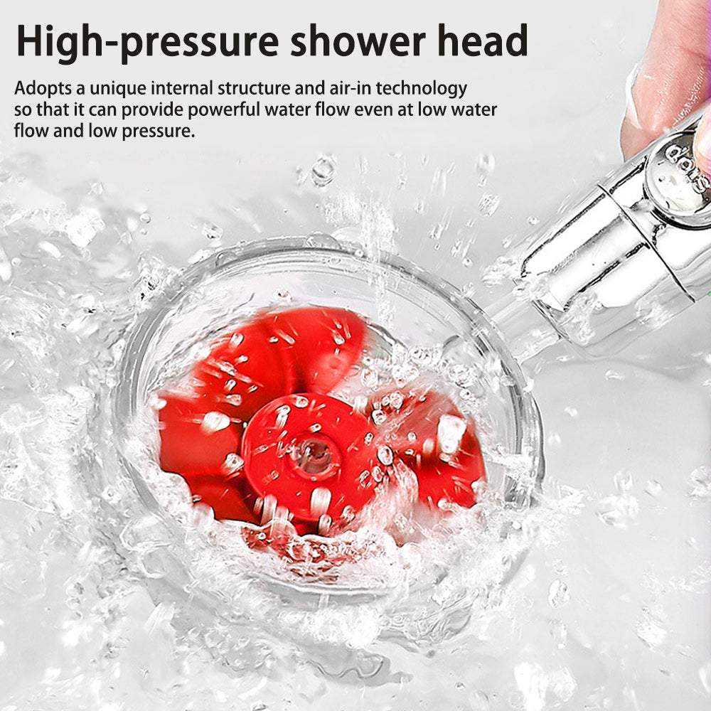 Dušo galvutė su turbina ir keičiamu filtru