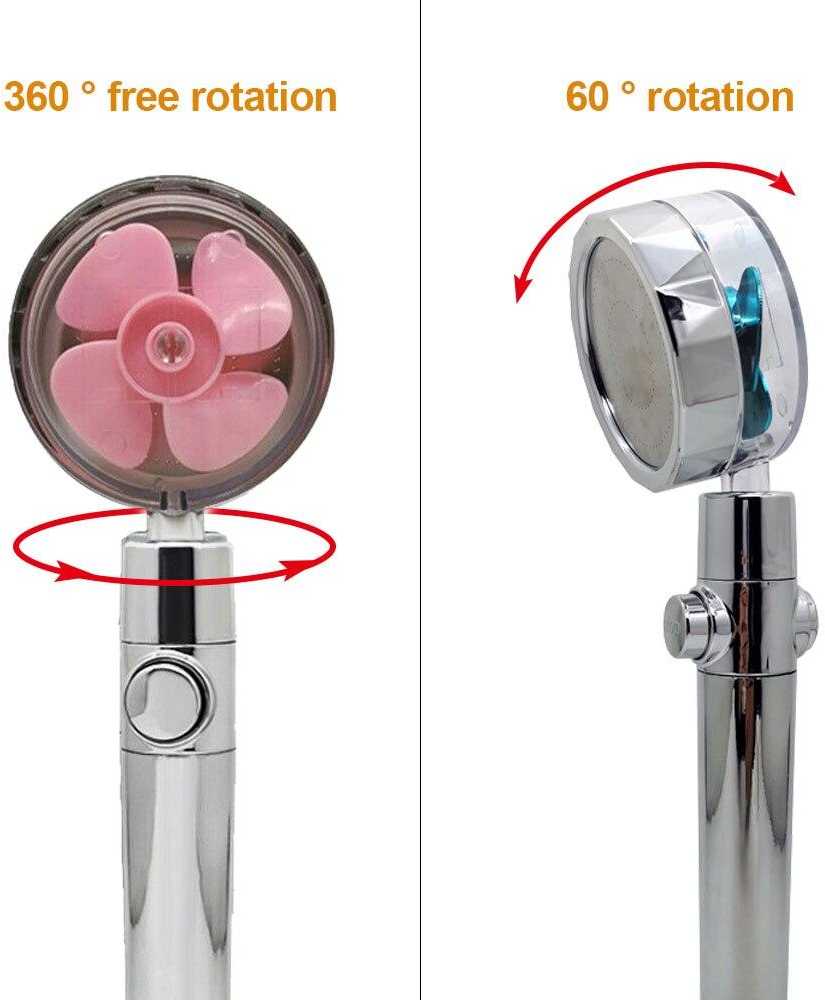 Dušo galvutė su turbina ir keičiamu filtru