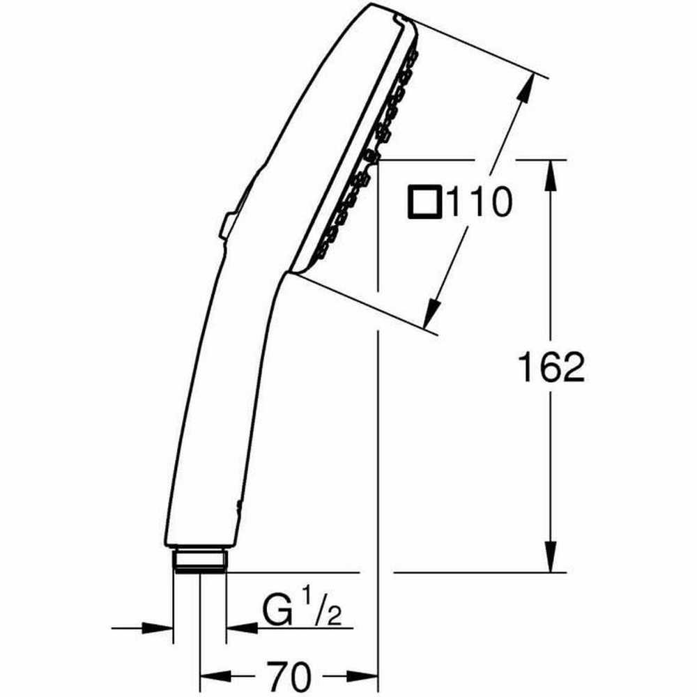 Grohe rokas duša Vitalio Comfort 110 II, matēta melna