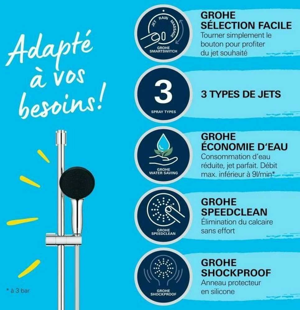 Dušo stovas Grohe Vitalio Start 110 ABS Plastmasinis