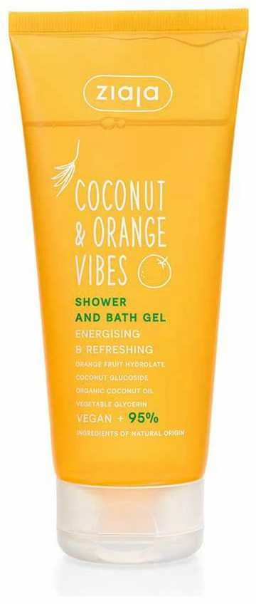 Ziaja Coconut y Oranžinis Vibes Gel De Ducha y Baño Energizante y Refrescante, 200 ml