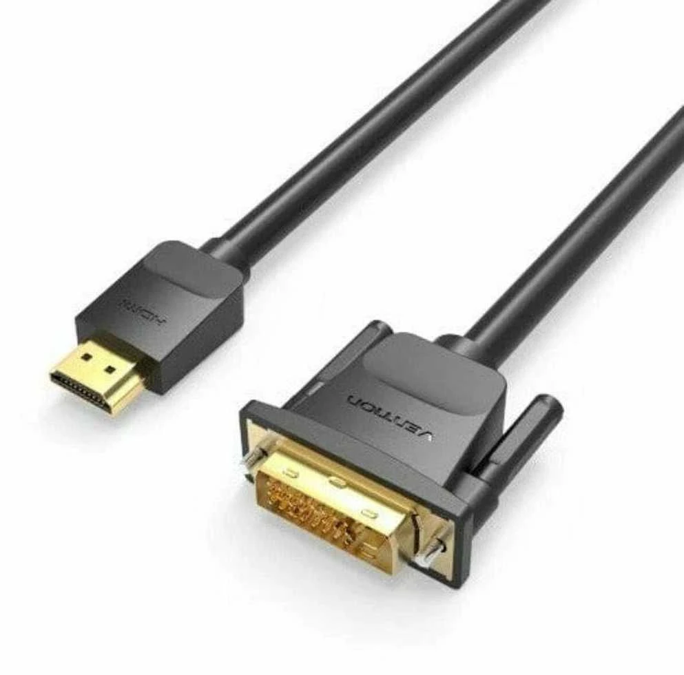 Vention HDMI į DVI kabelis su auksinėmis jungtimis