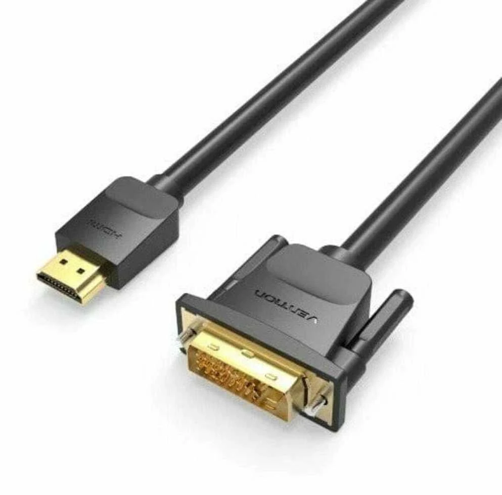 Vention HDMI į DVI kabelis 2 m ventiliacija ABFBH (juodas)