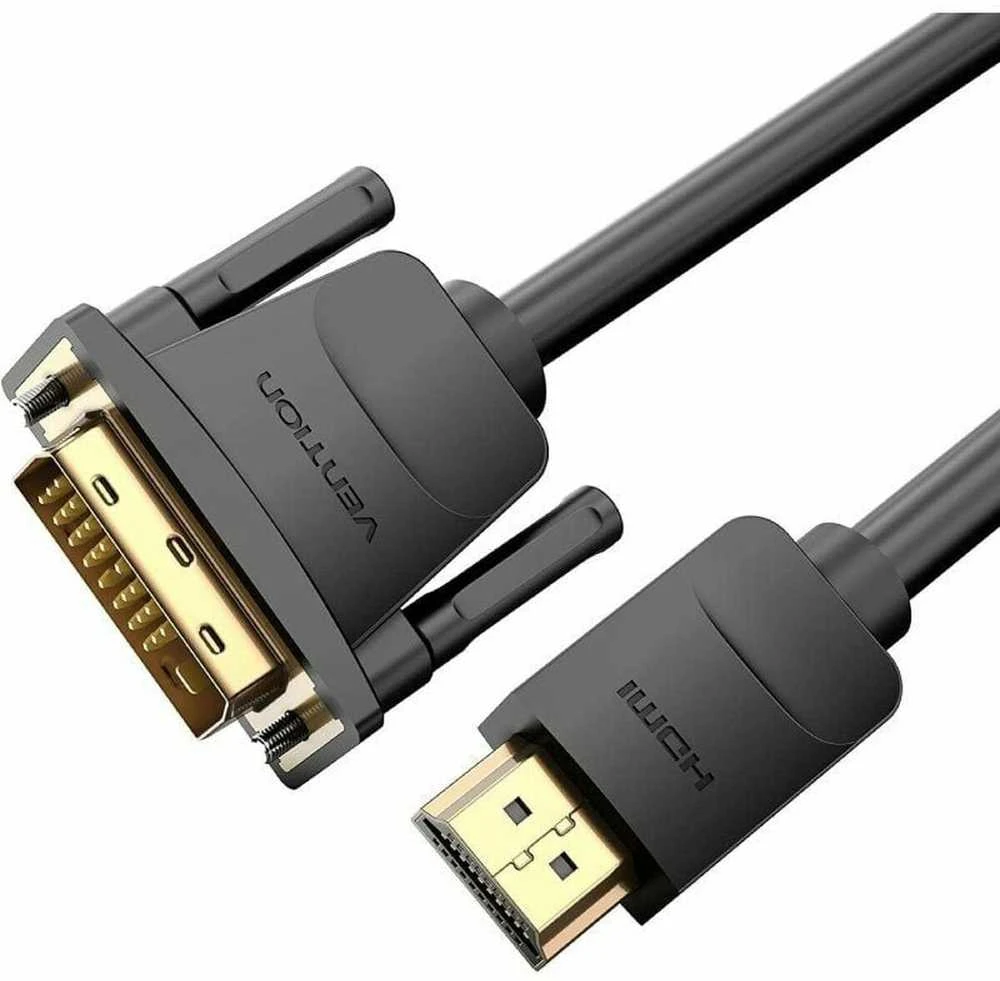 Vention HDMI į DVI kabelis 2 m ventiliacija ABFBH (juodas)