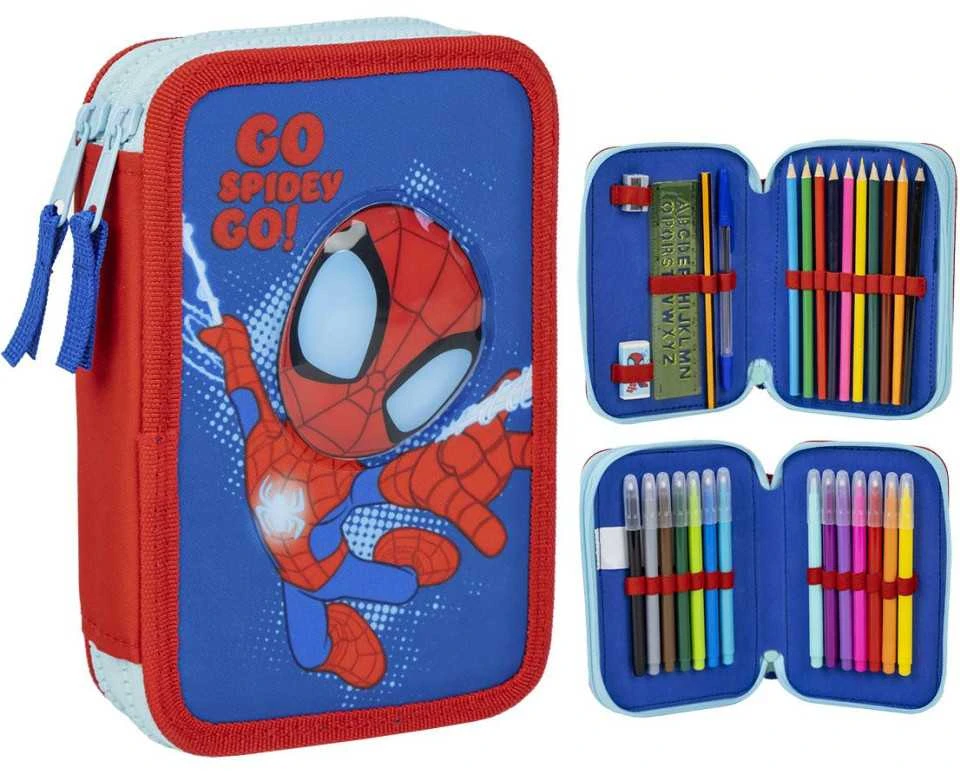 Mokyklinis dėklas Spidey Mėlyna 12,5 x 19,5 x 4,5 cm