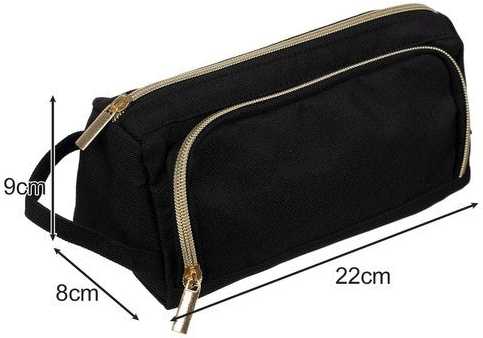 Double extendable pencil case - juodas Maaleo 24502