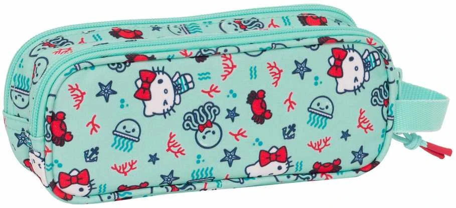 Safta Dvigubas penalas Hello Kitty Sea lovers Turkis 21 x 8 x 6 cm