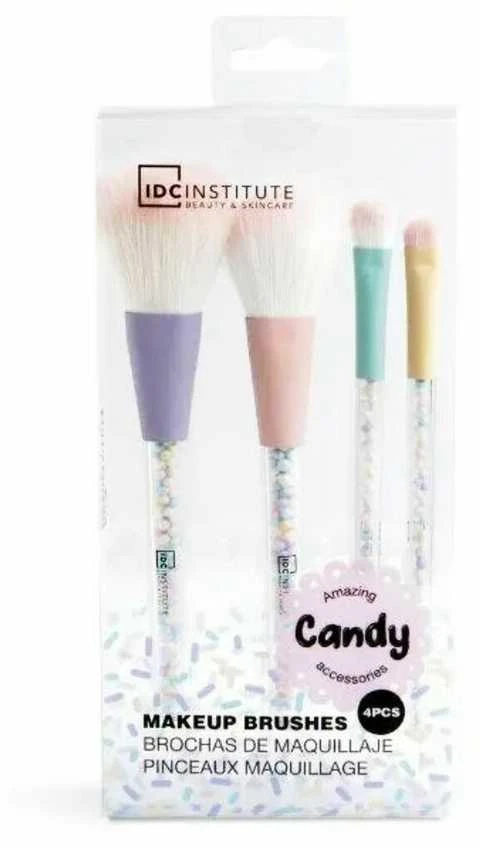 IDC Institute Candy makiažo šepetėlių rinkinys iš 4 dalių