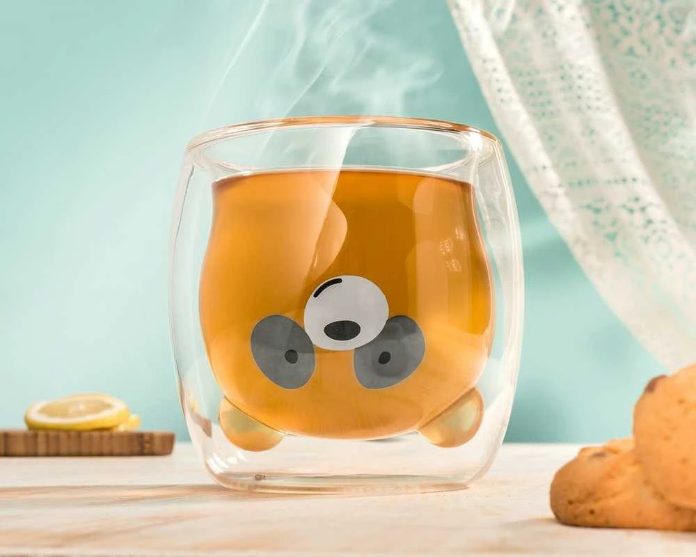 Dvigubos sienelės stiklinės PANDA