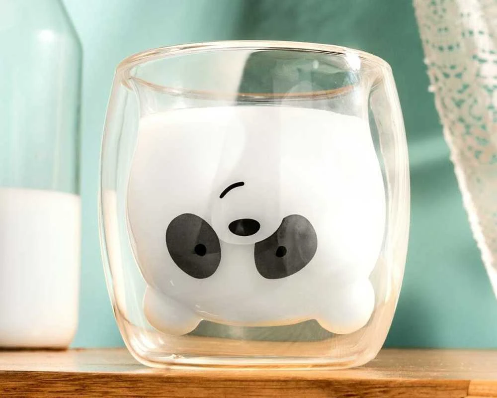 Dvigubos sienelės stiklinės PANDA