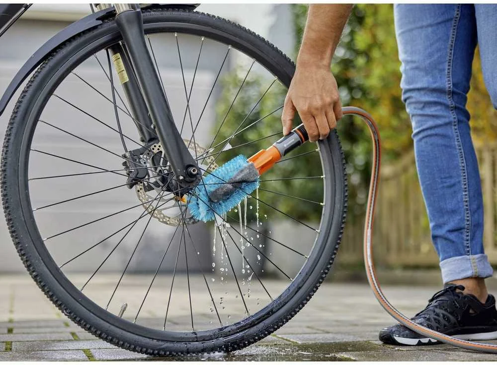 Gardena GARDENA Cleansystem dviračių šepetėlių rinkinys, plovimo šepetys (pilkas/turkis, su 10 muilo lazdelių)