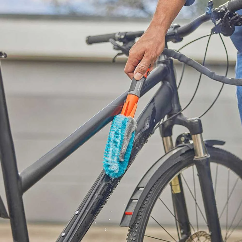 Gardena GARDENA Cleansystem dviračių šepetėlių rinkinys, plovimo šepetys (pilkas/turkis, su 10 muilo lazdelių)