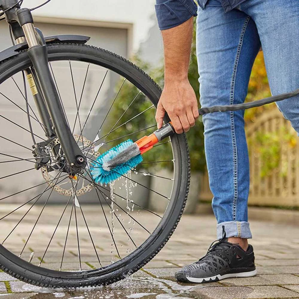 Gardena GARDENA Cleansystem dviračių šepetėlių rinkinys, plovimo šepetys (pilkas/turkis, su 10 muilo lazdelių)