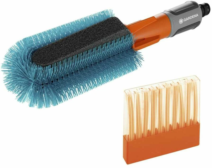 Gardena GARDENA Cleansystem dviračių šepetėlių rinkinys, plovimo šepetys (pilkas/turkis, su 10 muilo lazdelių)
