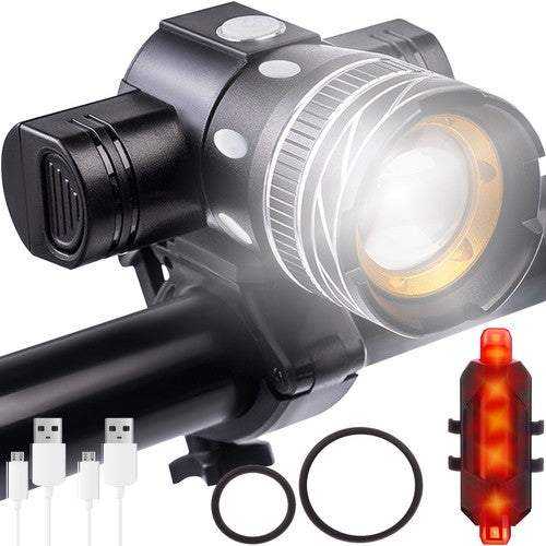 Trizand 4T6 USB dviračio žibintas + galinis žibintas 23677