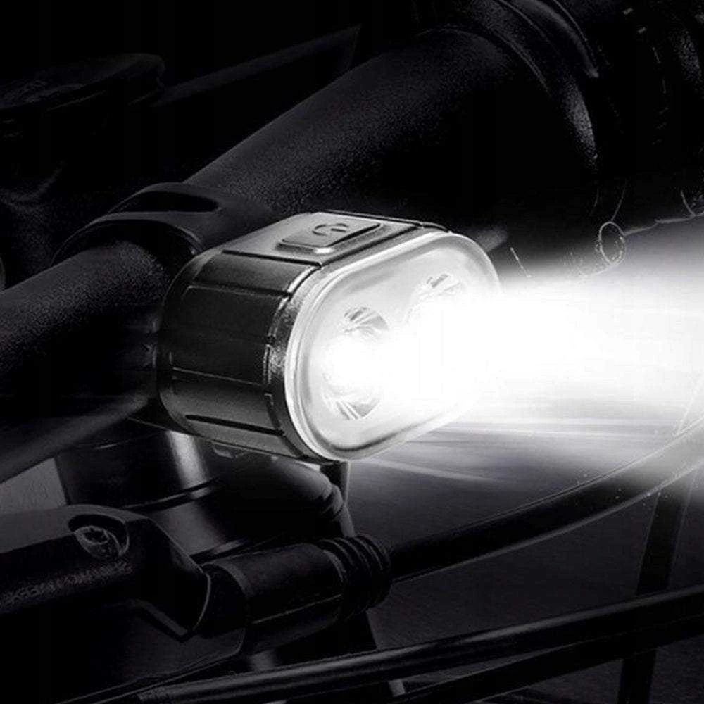 Verk Group Dviračio LED žibintai priekiniai ir galiniai USB įkraunami