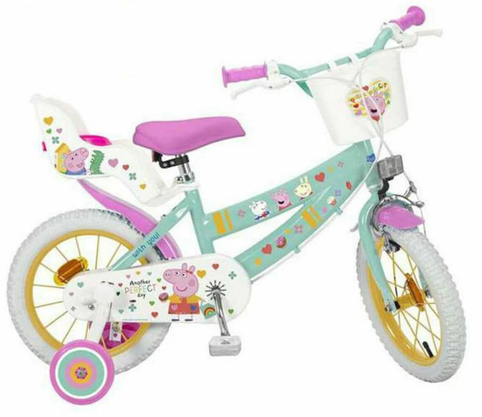Toimsa Vaikiškas Dviratis - Peppa Pig 14" Žalias