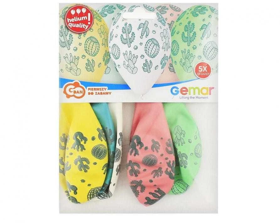 Dygliuoto kaktuso balionai, 5 vnt. 13 colių (33 cm)